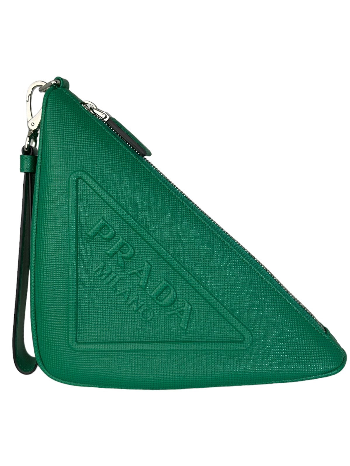 Prada borsa in pelle a triangolo.