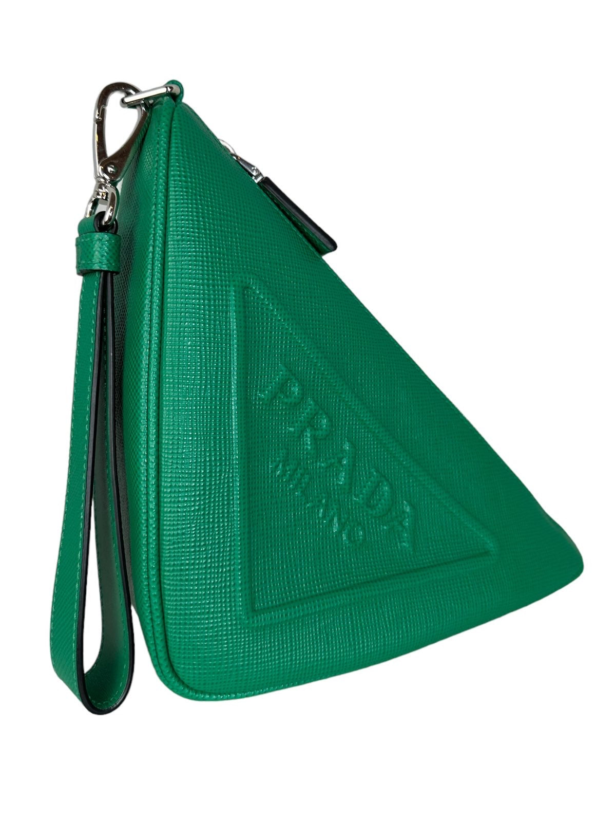 Prada borsa in pelle a triangolo.
