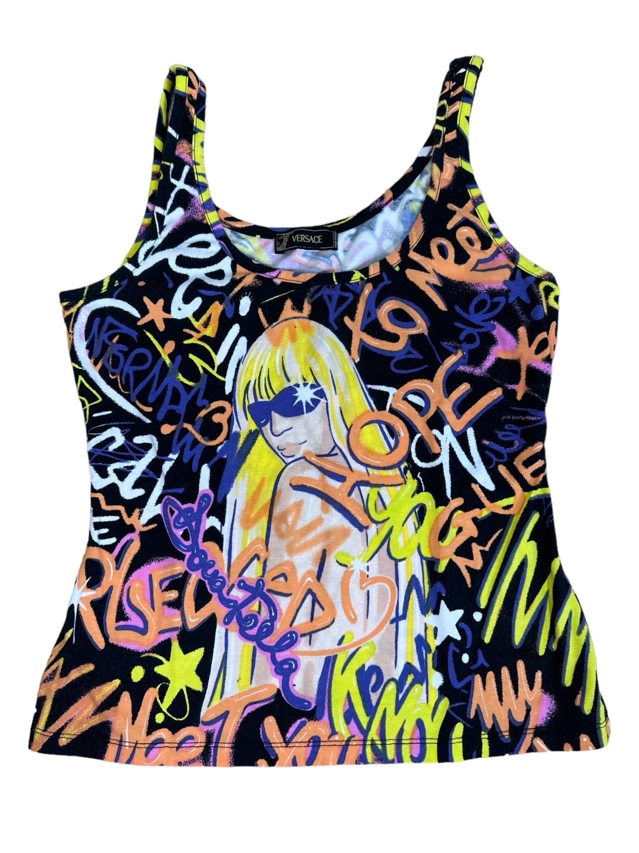 Top a canotta Versace vintage. (M)