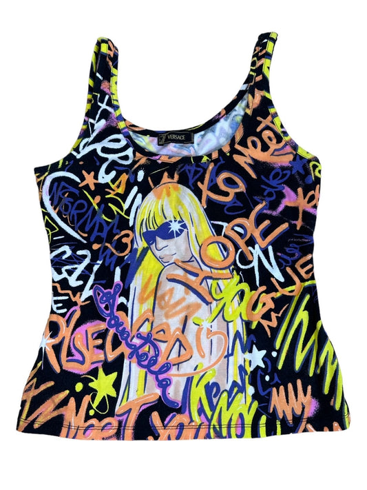 Top a canotta Versace vintage. (M)