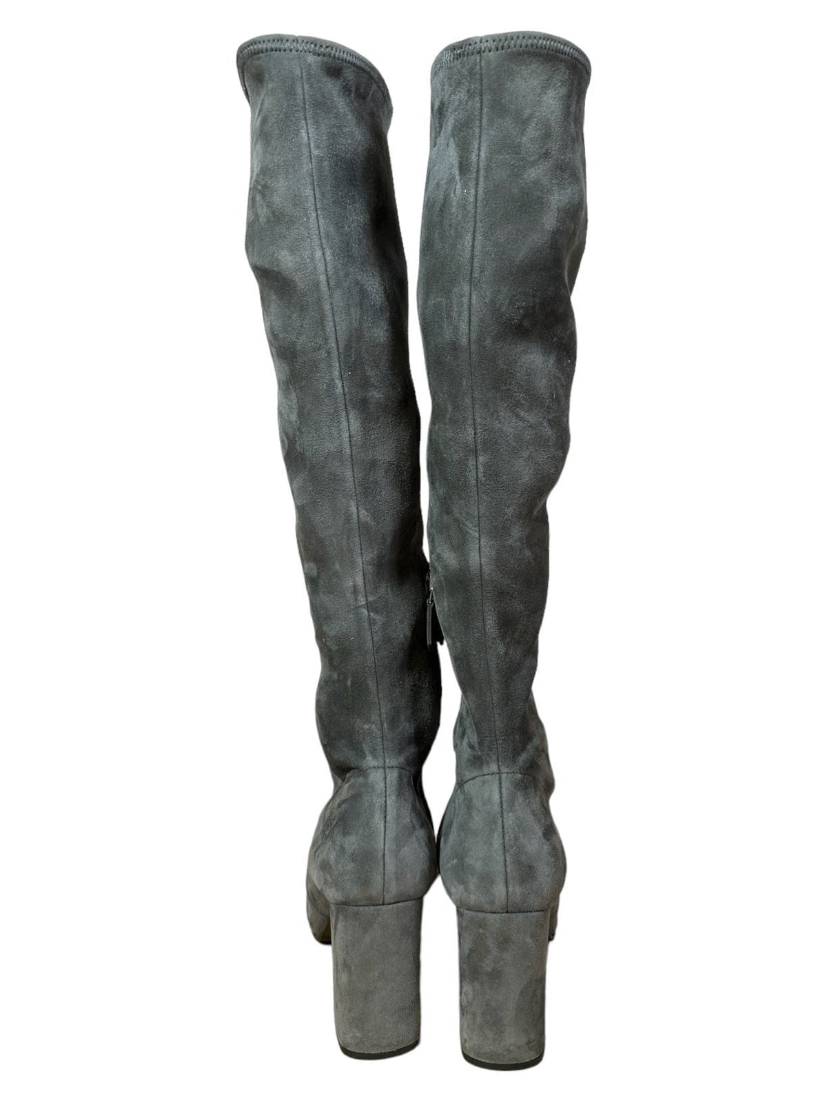 Prada stivali in camoscio grigio — foto 3