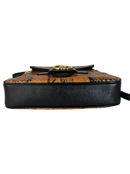 Gucci borsa Marmont in pitone arancione.