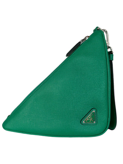 Prada borsa in pelle a triangolo.