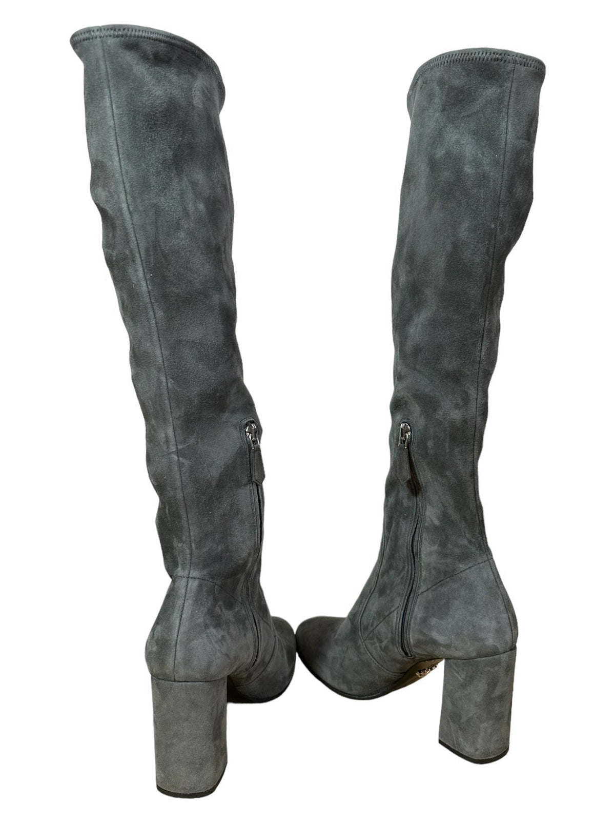 Prada stivali in camoscio grigio — foto 4