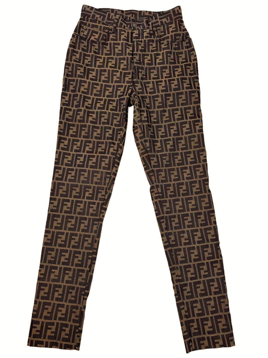 Fendi zucca pantaloni vintage monogram. (S)
