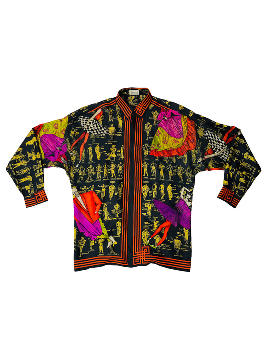 GIANNI VERSACE CAMICIA IN SETA ANNI 80S freeshipping - BEATBOX COLLECTION