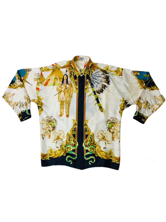 GIANNI VERSACE CAMICIA IN SETA ANNI 90S freeshipping - BEATBOX COLLECTION