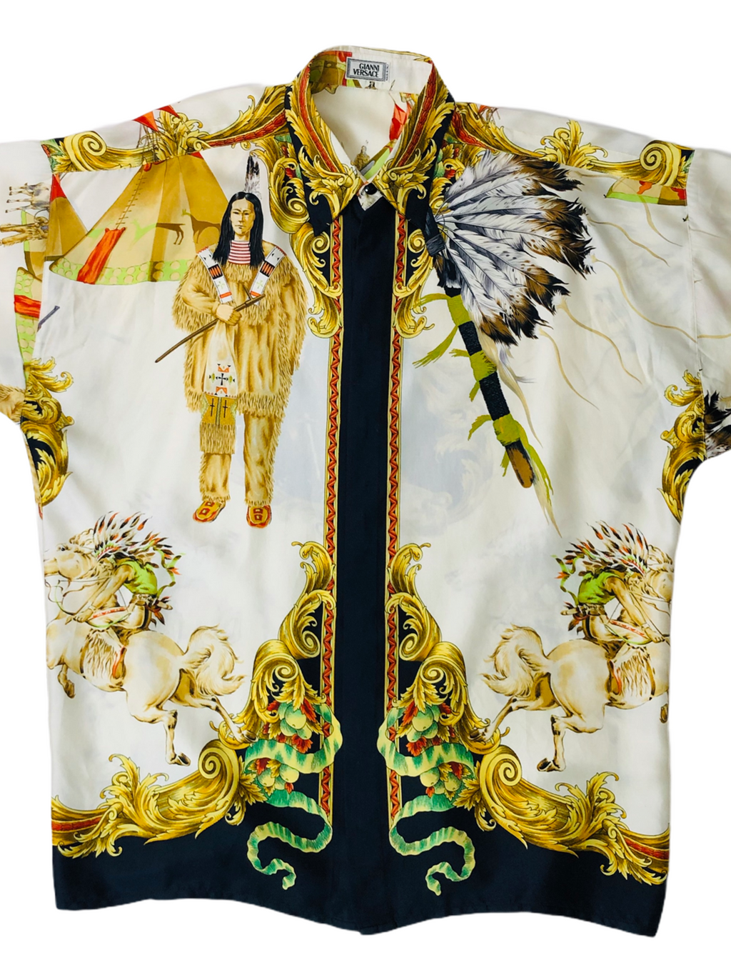 GIANNI VERSACE CAMICIA IN SETA ANNI 90S freeshipping - BEATBOX COLLECTION