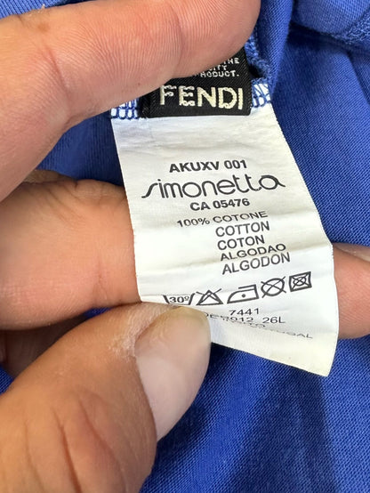 Fendi Mini abito vintage blu. (S)