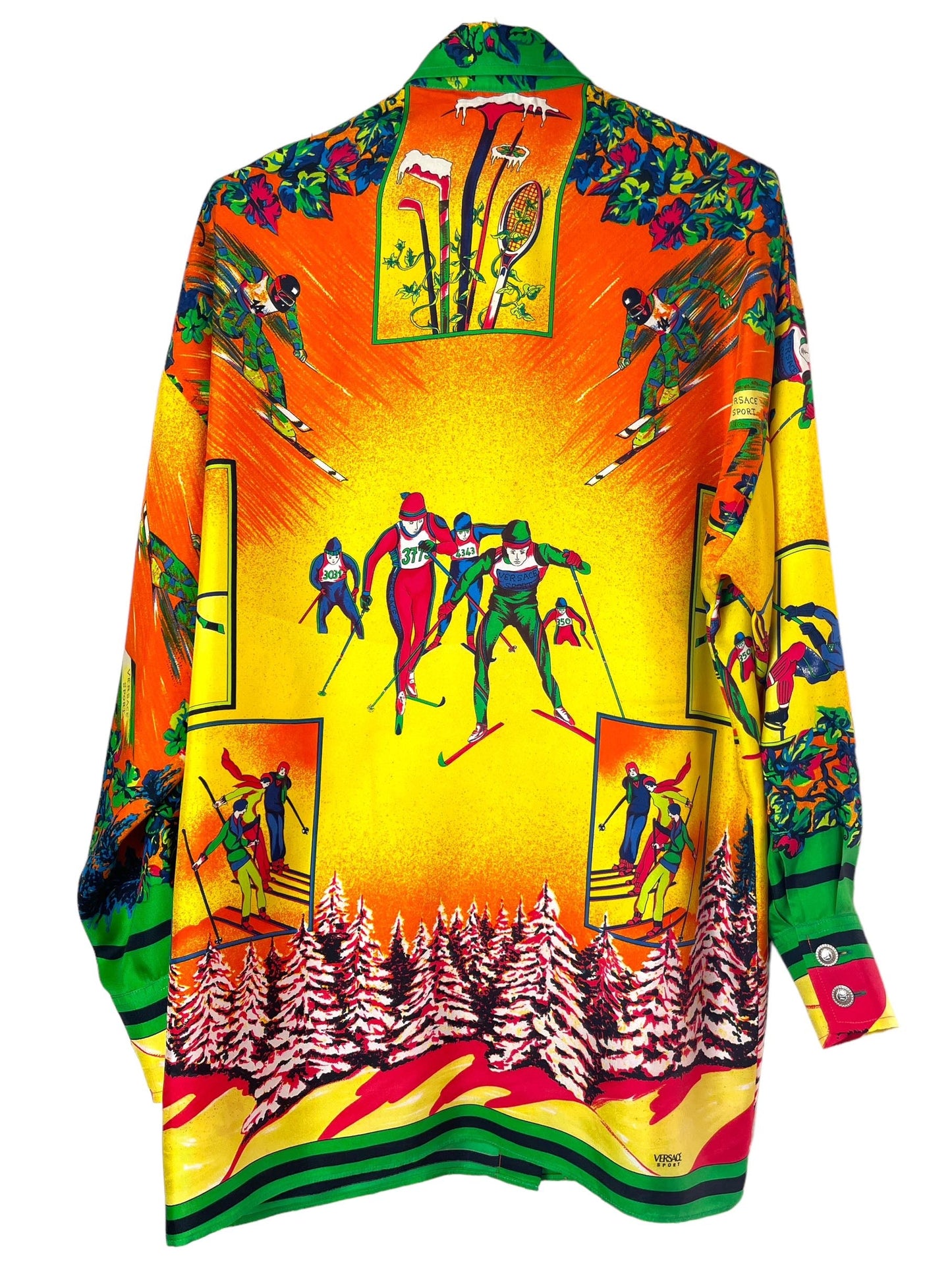 Versace sport camicia in seta anni 90s