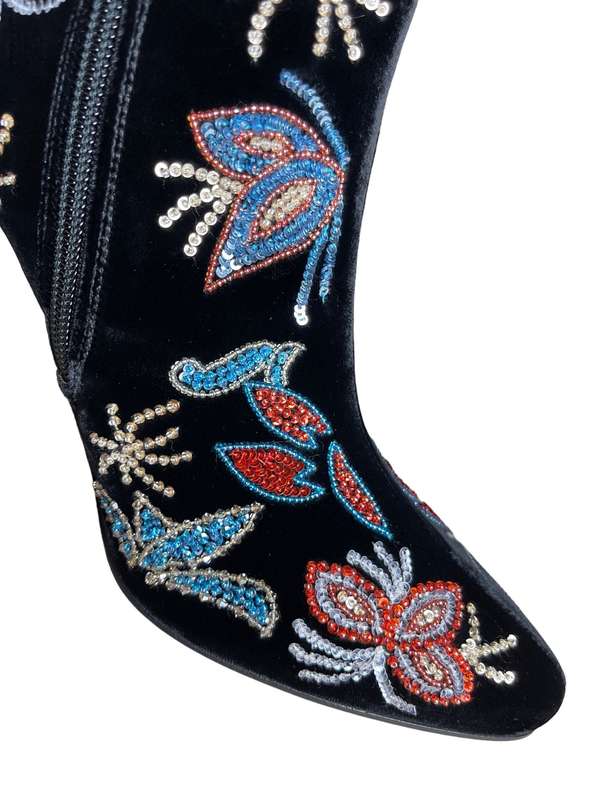 Saint Laurent Paris stivali ricamati con paillettes e perline nere — foto 5
