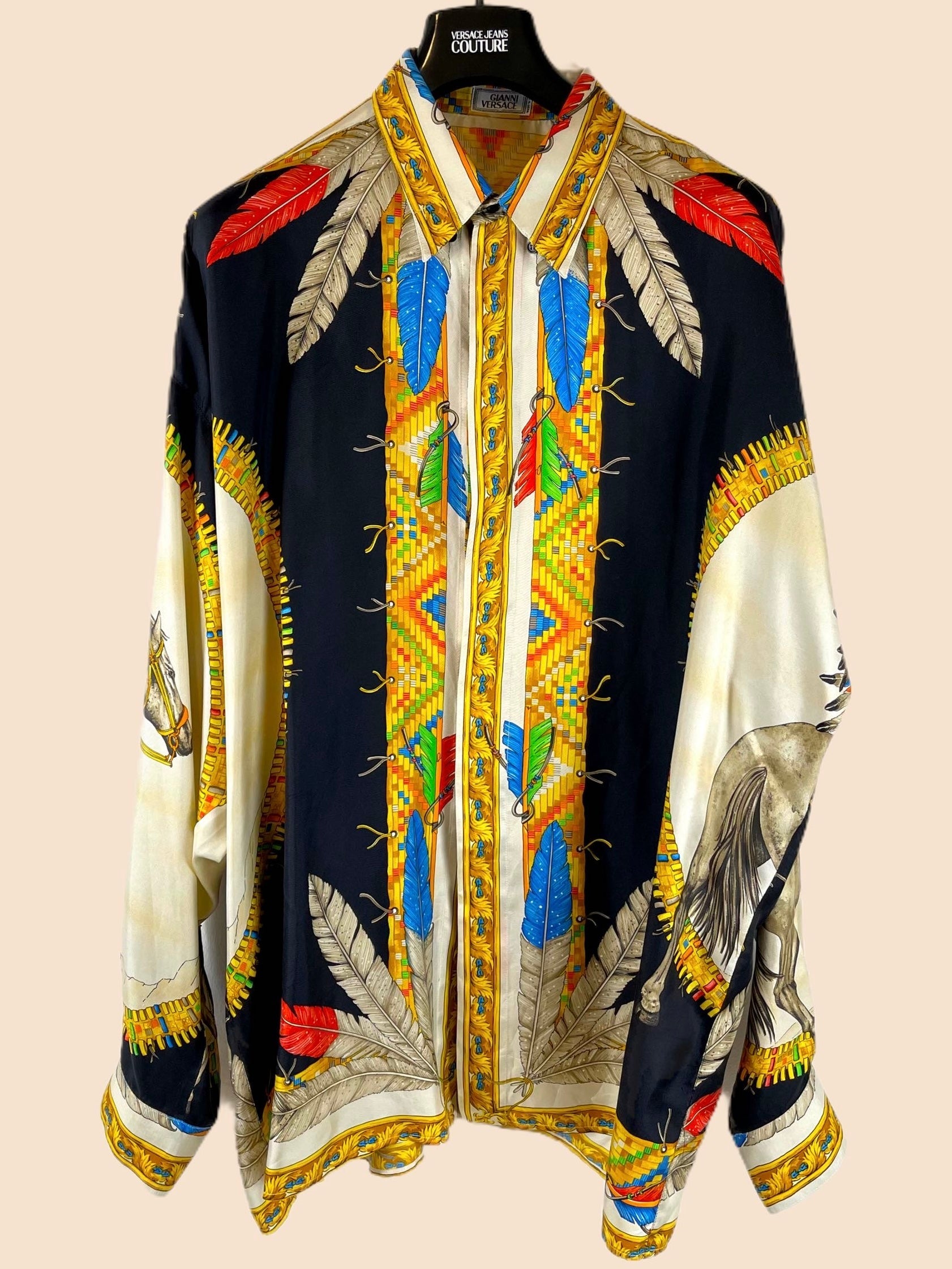 GIANNI VERSACE CAMICIA IN SETA ANNI 90S freeshipping - BEATBOX COLLECTION