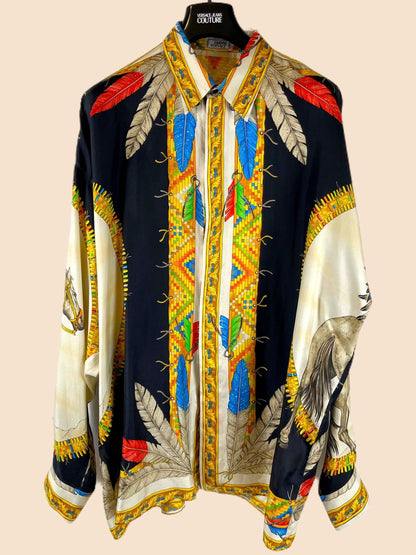 GIANNI VERSACE CAMICIA IN SETA ANNI 90S freeshipping - BEATBOX COLLECTION