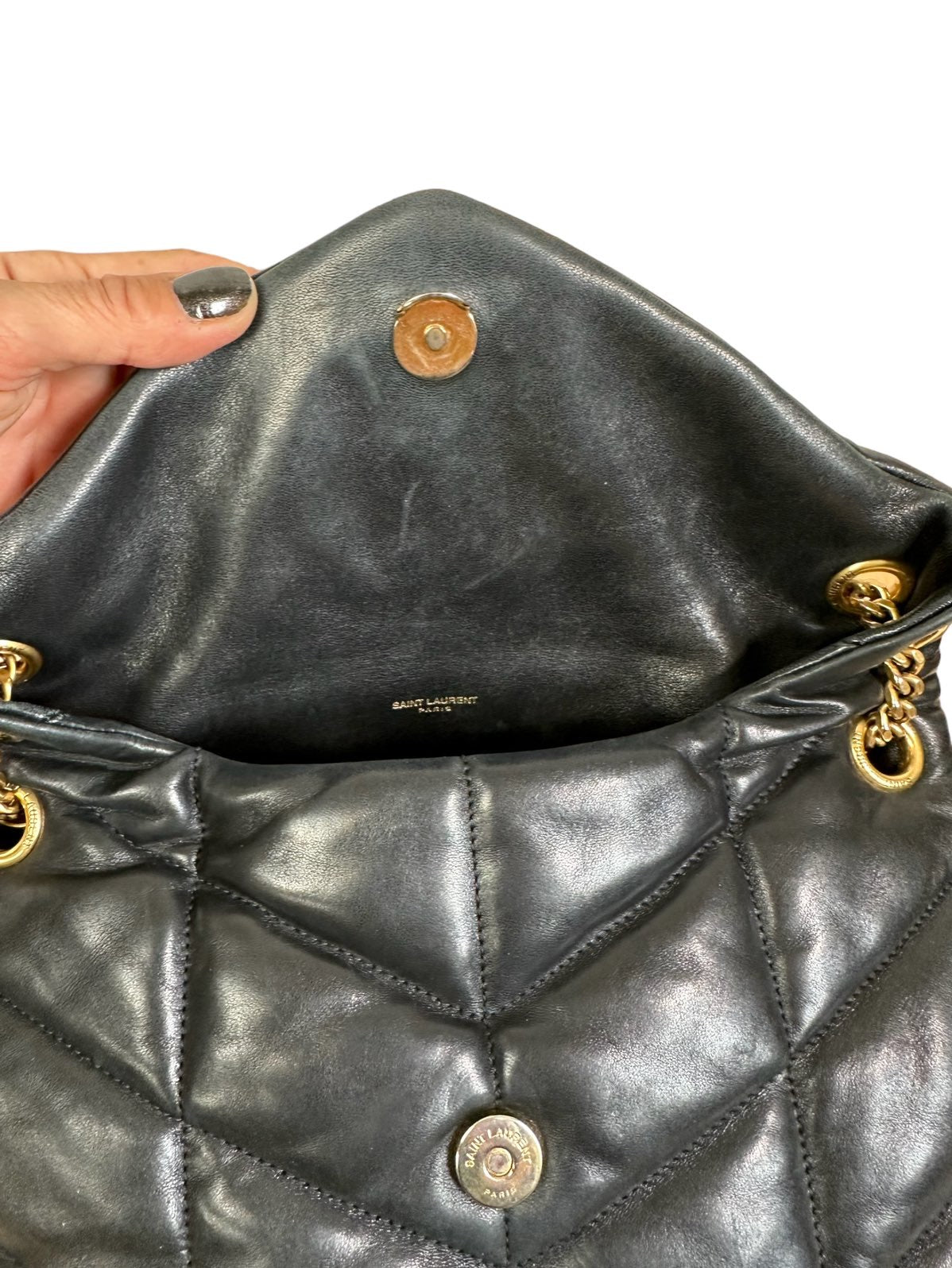 Yves Saint Laurent borsa Lou Lou in pelle. — foto 15