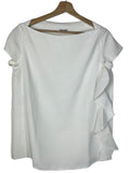 Miu Miu top con voulant in seta.