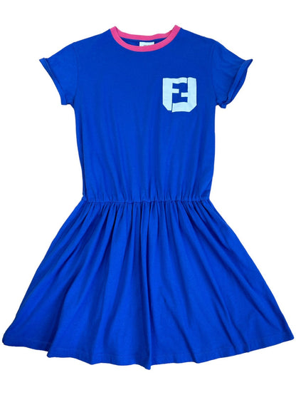 Fendi Mini abito vintage blu. (S)