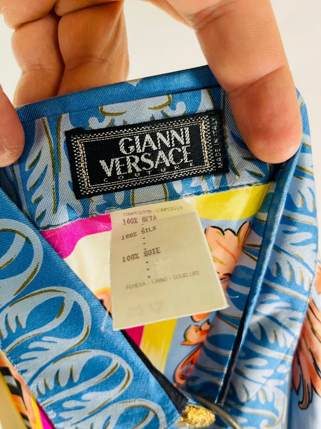 Gianni Versace camicia vintage in seta — foto 7